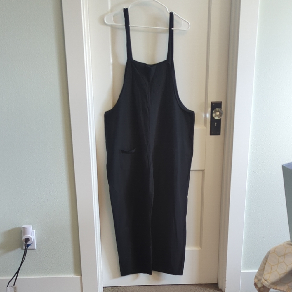 Fashion brand womens black linen jumper xl